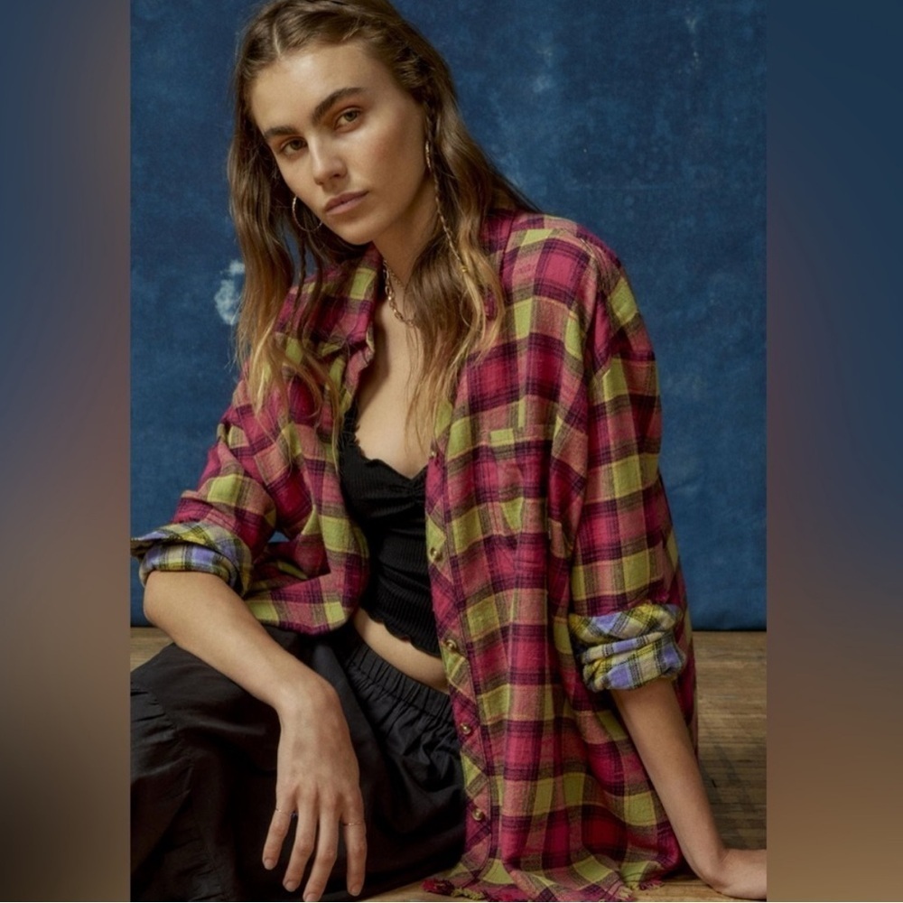 Urban Outfitters BDG Like New One Way Or Another Plaid Oversized Flannel Shirt S - Picture 4 of 7